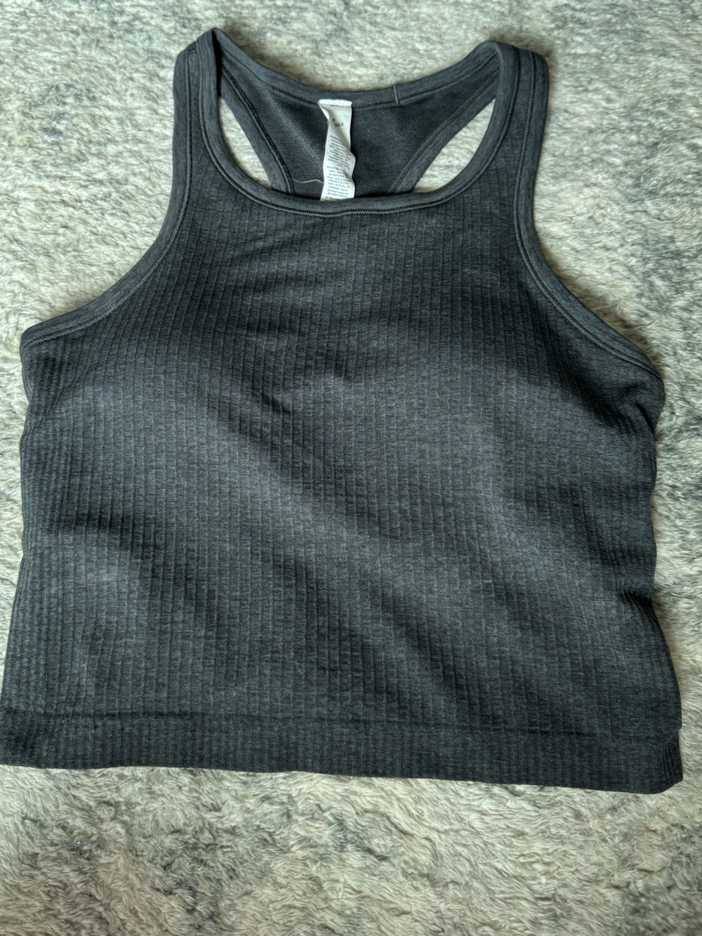 lululemon athletica Ribbed Racerback Tank Top - Dark Gray